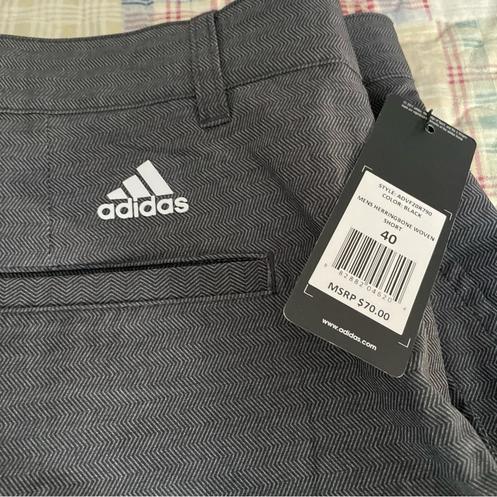 Adidas Charcoal Herringbone Trousers